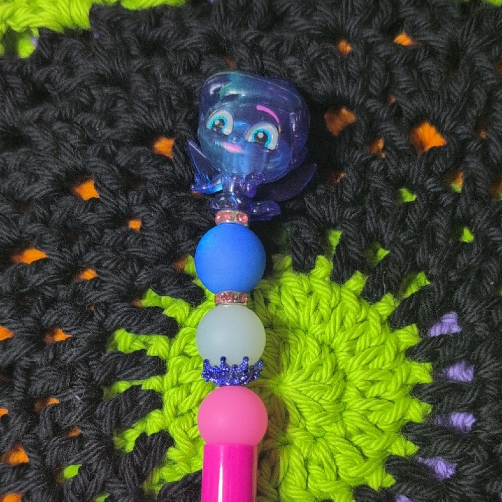 Colorful Kids Toy Pen with Character Topper
